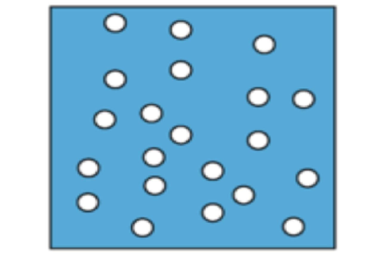 graphic of partcles in liquid as a colloid